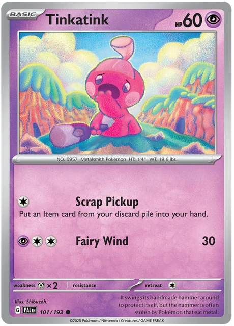 Tinkatink 101 Paldea Evolved Single Pokemon Card