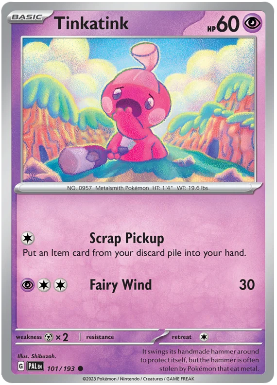 Tinkatink 101 Paldea Evolved Single Pokemon Card