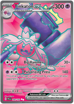 Tinkaton ex Full Art Paldea Evolved Single Pokemon Card