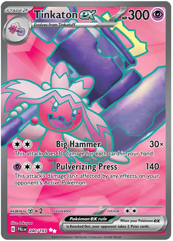 Tinkaton ex Full Art Paldea Evolved Single Pokemon Card