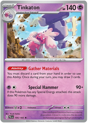 Tinkaton Paldea Evolved Single Pokemon Card