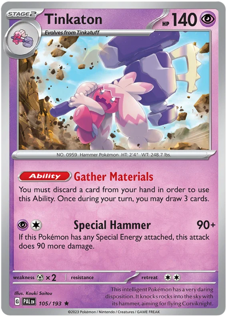 Tinkaton Paldea Evolved Single Pokemon Card