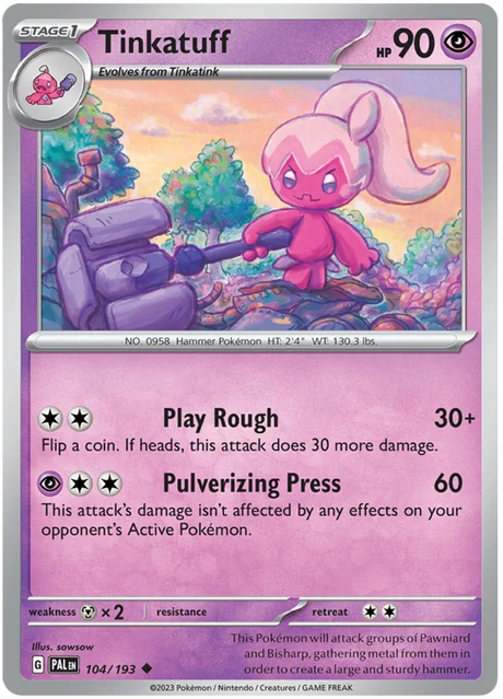 Tinkatuff 104 Paldea Evolved Single Pokemon Card