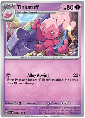 Tinkatuff Paradox Rift Single Pokemon Card 084/182