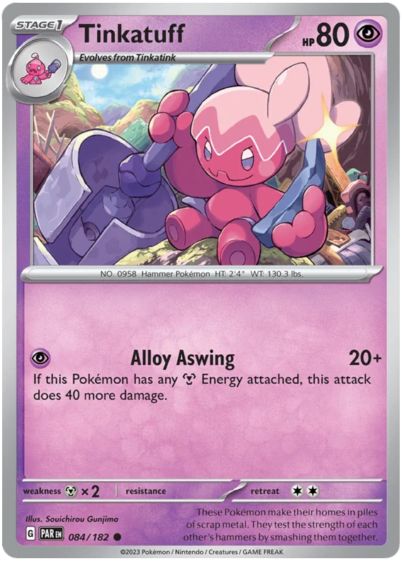 Tinkatuff Paradox Rift Single Pokemon Card 084/182