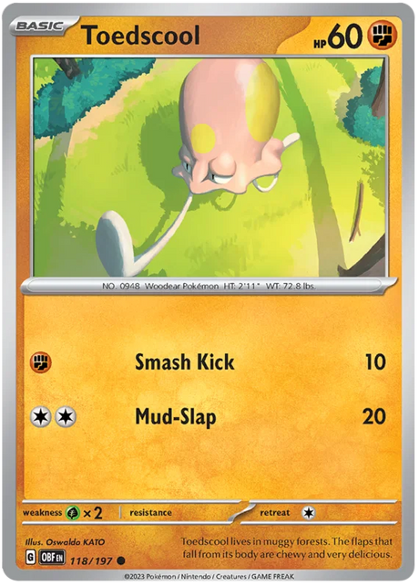 Toedscool Obsidian Flames Single Pokemon Card