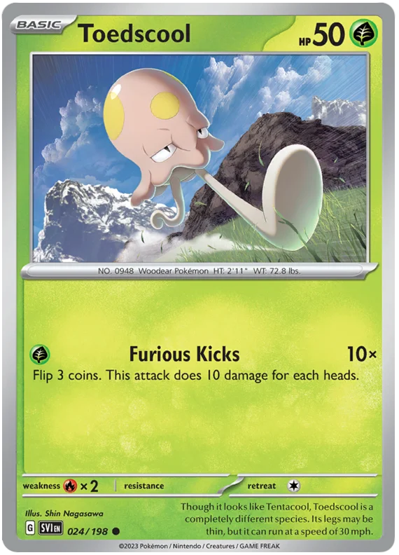 Toedscool 024 Scarlet & Violet Base Set Pokemon Card Single