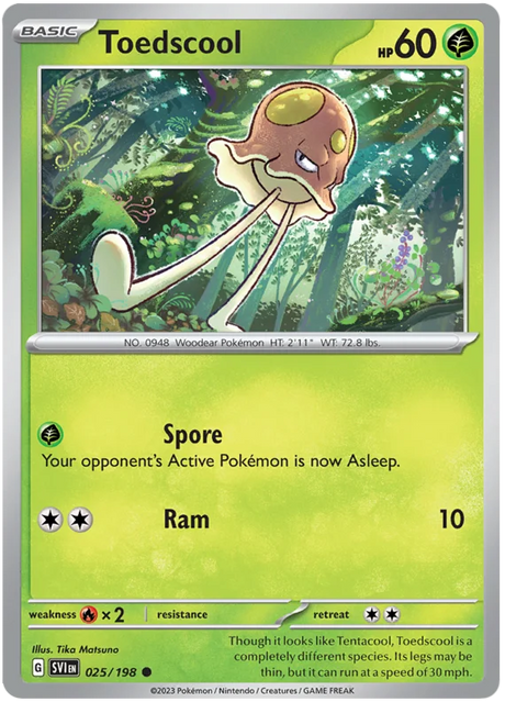 Toedscool 025 Scarlet & Violet Base Set Pokemon Card Single