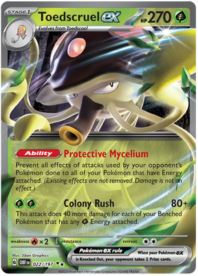 Toedscruel ex Obsidian Flames Single Pokemon Card