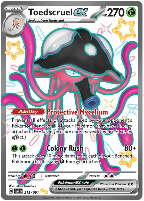 Toedscruel ex Paldean Fates Pokemon Card Single 213/091
