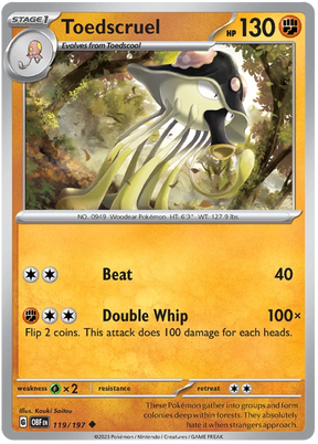 Toedscruel Obsidian Flames Single Pokemon Card
