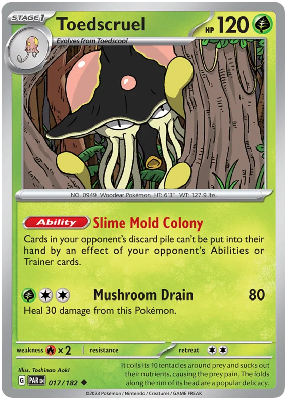 Toedscruel Paradox Rift Single Pokemon Card 017/182