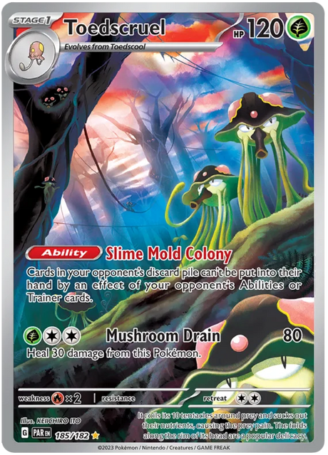 Toedscruel Illustration Rare Paradox Rift Single Pokemon Card 185/182