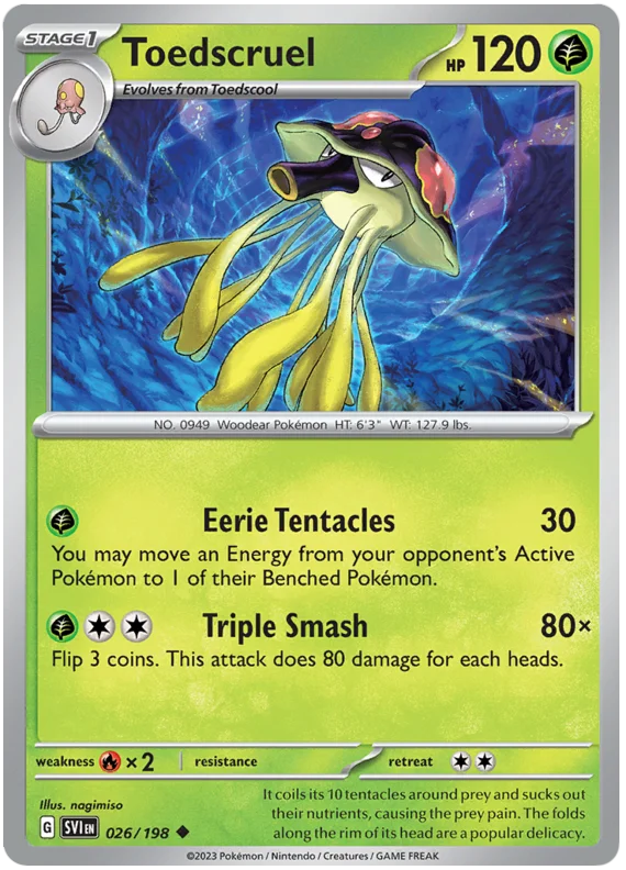 Toedscruel Scarlet & Violet Base Set Pokemon Card Single