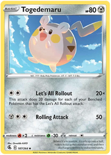Togedemaru Fusion Strike Pokemon Card Singles 187/264