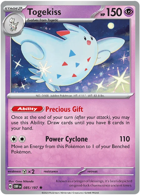 Togekiss Obsidian Flames Single Pokemon Card