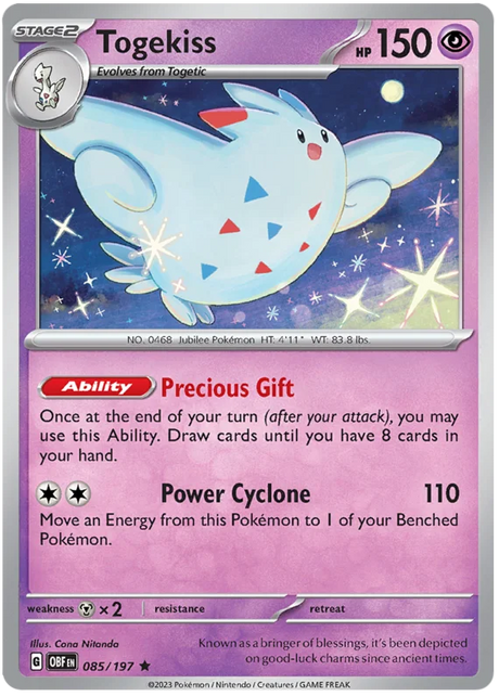 Togekiss Obsidian Flames Single Pokemon Card