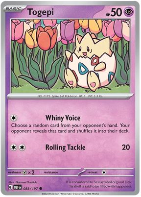Togepi Obsidian Flames Single Pokemon Card