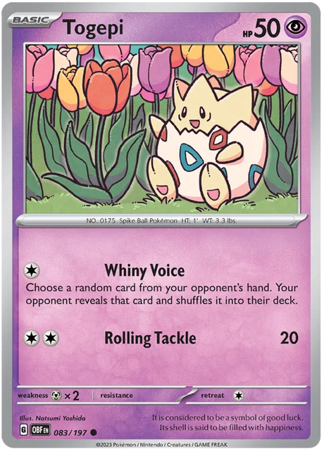 Togepi Obsidian Flames Single Pokemon Card