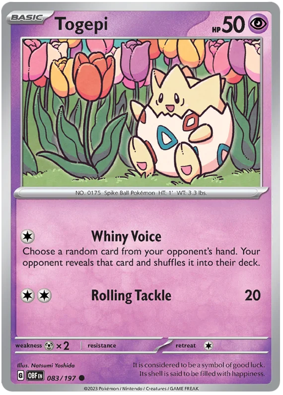 Togepi Obsidian Flames Single Pokemon Card