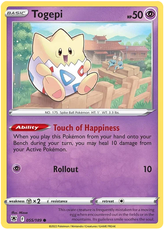 Togepi Astral Radiance Pokemon Card Singles 055/189