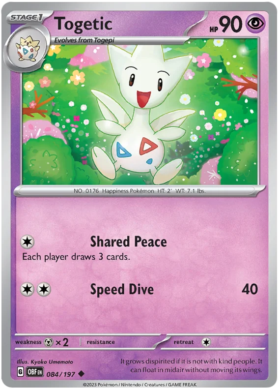 Togetic Obsidian Flames Single Pokemon Card