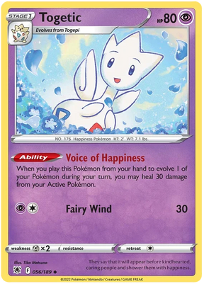 Togetic Astral Radiance Pokemon Card Singles 056/189
