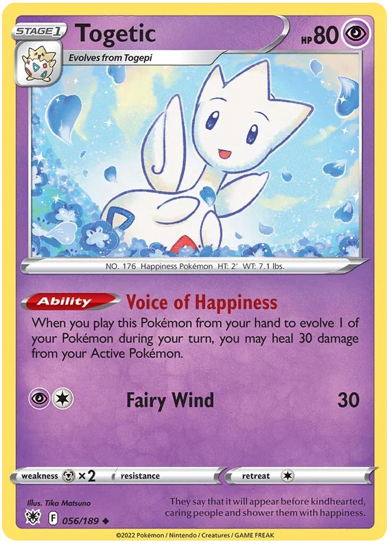 Togetic Astral Radiance Pokemon Card Singles 056/189
