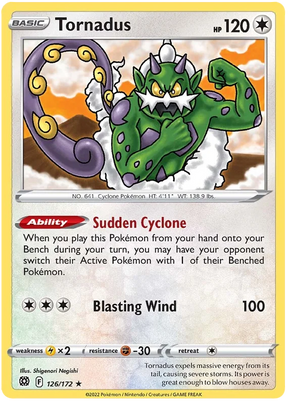 Tornadus Brilliant Stars Pokemon Card Singles 126/172