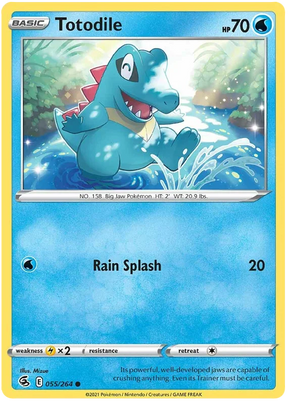 Totodile Fusion Strike Pokemon Card Singles 055/264