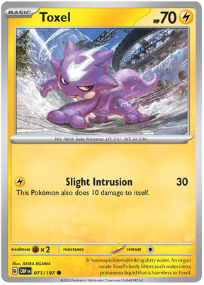 Toxel Obsidian Flames Single Pokemon Card