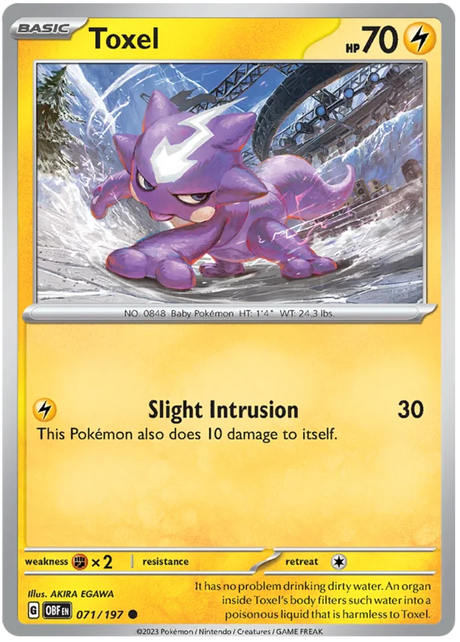 Toxel Obsidian Flames Single Pokemon Card