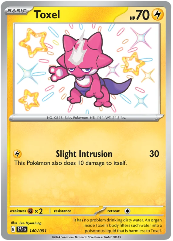 Toxel Paldean Fates Pokemon Card Single 140/091