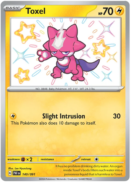 Toxel Paldean Fates Pokemon Card Single 140/091