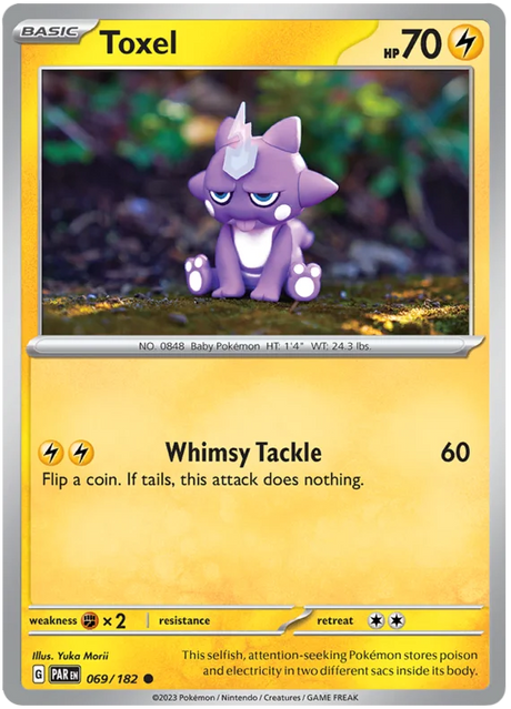 Toxel Paradox Rift Single Pokemon Card 069/182