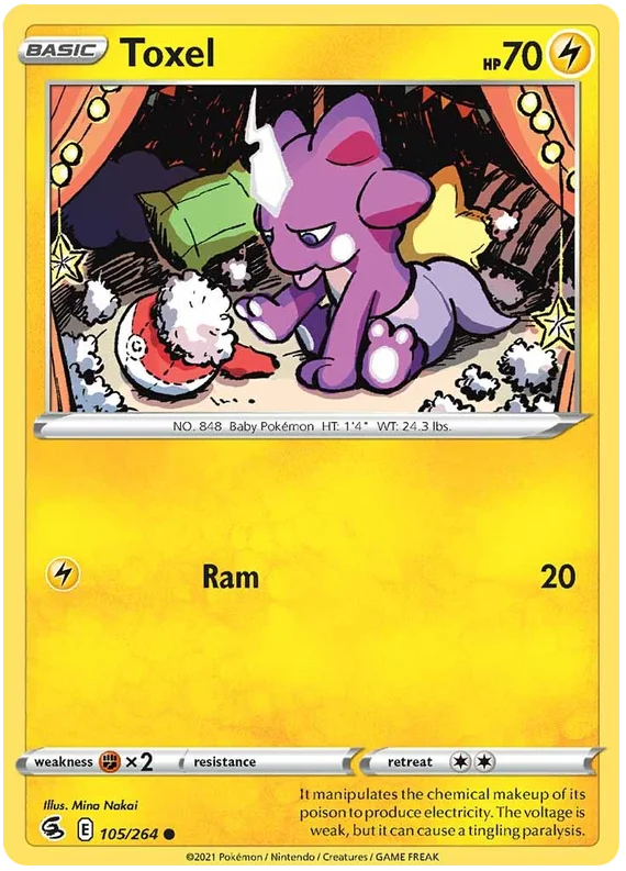 Toxel Fusion Strike Pokemon Card Singles 105/264