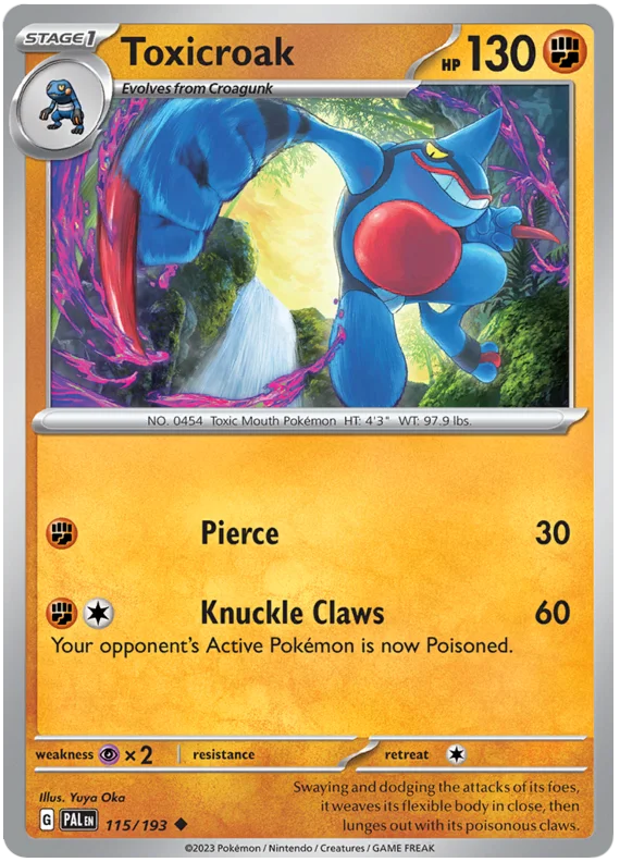 Toxicroak Paldea Evolved Single Pokemon Card