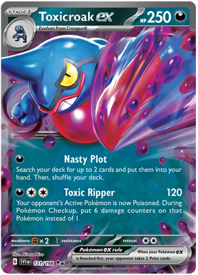 Toxicroak ex Scarlet & Violet Base Set Pokemon Card Single