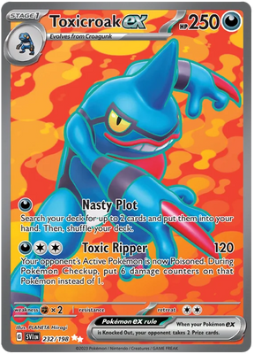 Toxicroak ex Full Art Scarlet & Violet Base Set Pokemon Card Single