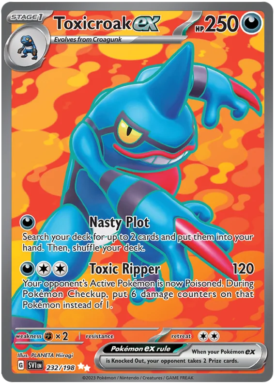 Toxicroak ex Full Art Scarlet & Violet Base Set Pokemon Card Single