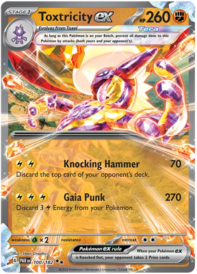 Toxtricity ex Paradox Rift Single Pokemon Card 100/182