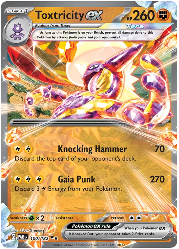 Toxtricity ex Paradox Rift Single Pokemon Card 100/182