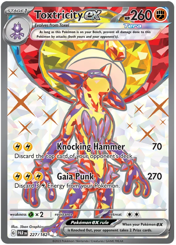 Toxtricity ex Full Art Paradox Rift Single Pokemon Card 227/182