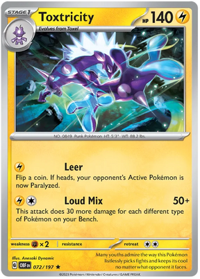 Toxtricity Obsidian Flames Single Pokemon Card