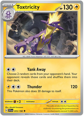Toxtricity Scarlet & Violet Base Set Pokemon Card Single