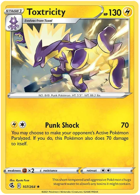 Toxtricity Fusion Strike Pokemon Card Singles 107/264