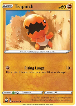 Trapinch Brilliant Stars Pokemon Card Singles 074/172