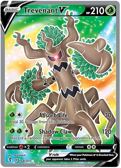 Trevenant V (Full Art) 168/203 - Pokemon TCG Evolving Skies card