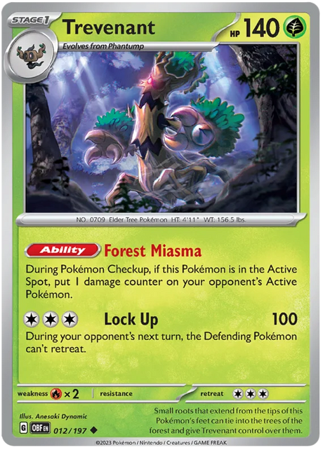 Trevenant Obsidian Flames Single Pokemon Card
