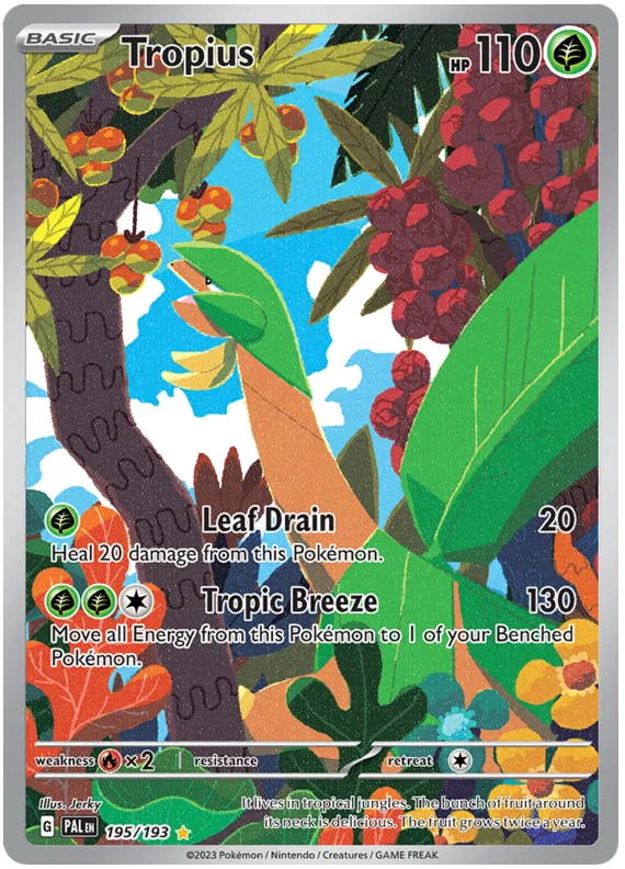 Tropius Illustration Rare Paldea Evolved Single Pokemon Card